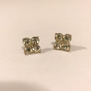 Faux diamond cube earrings